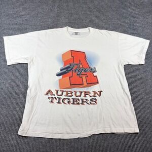 Vintage TNT Shirt Mens XL Auburn Tigers White NCAA College Football 90s Graphic